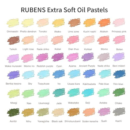 rubens 81 PCS Macaron Soft Oil Pastels Kit for Beginner Drawing - color: 48 Macaron Colors Set