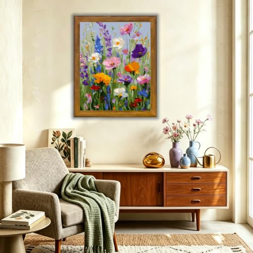 Floral Wildflower Paint by Numbers Kit for Adults Beginner 16X20 inch - color: PB501-1