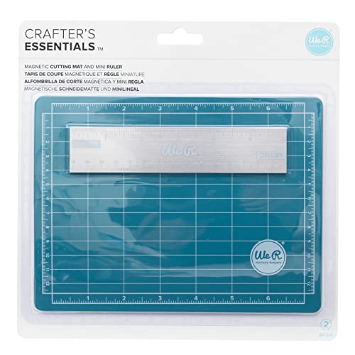 We R Memory Keepers Trimmer & Mat, 7x5, Magnetic Cutting Mat And Mini Ruler, Craft Supplies Trimming Tools Ruler Paper Crafts