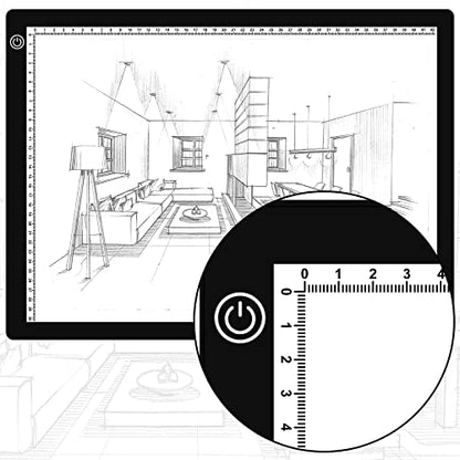 A3 LED Light Board, A3 Tracing Light Box, Magnetic Light Pad, Light Table for Tracing, LED Copy Board, Sketch Pad with Dimmable Brightness, Magnetic and Storage Bag. - style: A3