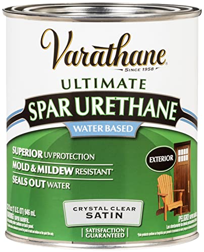 Varathane 250241H Water-Based Ultimate Spar Urethane, Quart, Satin - size: 32 oz Brush, style: Satin