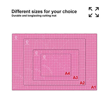 KC GLOBAL A1 (36"x24") Self-Healing Cutting Mat (Pink) - Sturdy, Reversible, Eco-Friendly, Non-Slip. Premium Desk Mat for Crafters, Quilters, and Hobbyist - color: Pink, size: 36"L x 24"W
