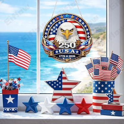 Eiflow Acrylic Diamond Art Hanging Kit for Adults, DIY Diamonds Painting Door Hanger Board Kit, Special Crystal Diamond Art Painting Pendant Ornament (Eagle Badge) - color: Eagle Badge