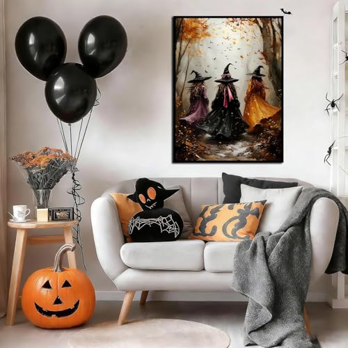HHMATITS Halloween Diamond Art Kits for Adults 12 X 16Inch - color: Halloween-1