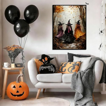 HHMATITS Halloween Diamond Art Kits for Adults 12 X 16Inch - color: Halloween-1