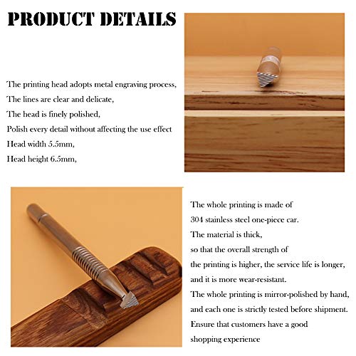 Leather Stamping Tool 304 Stainless Steel Professional Stamp Tools Leather Edge Punch Carving DIY LeatherCrafts (B, 1pc) - size: B, 1pc