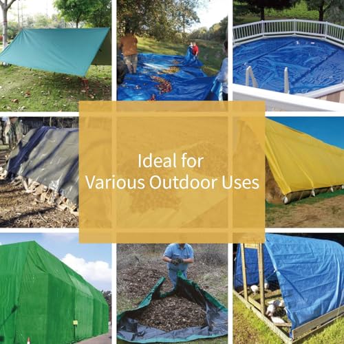 GUARD SHIELD Heavy Duty Tarp 30x40 Feet Green Multi Purpose Thick Waterproof Poly Tarp Cover 10mil - color: Green, size: 30x40