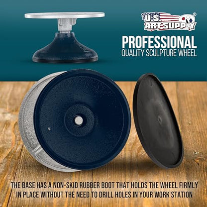 U.S. Art Supply 7” Diameter Sculpting Wheel- Heavy Duty