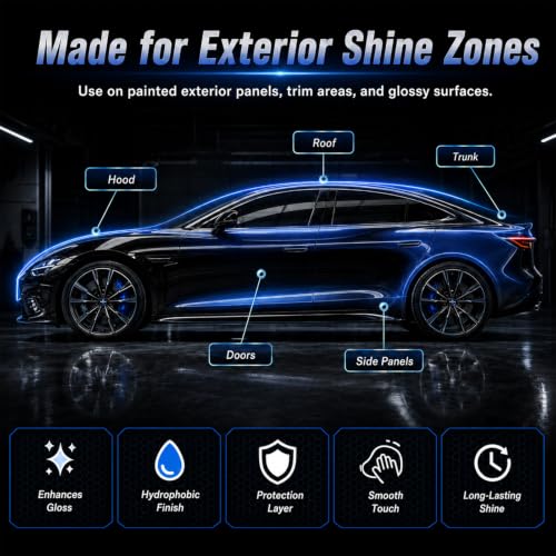 3-in-1 Car Detailer, Ceramic Spray Coating, High Shine Car Wax | Waterless Car Wash, Long-lasting Hydrophobic, UV & Stain Resistant, for Window Glass, Wheels, Trim, 17.5 oz with Towel (3pcs) - color: 3PCS