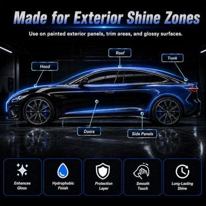 3-in-1 Car Detailer, Ceramic Spray Coating, High Shine Car Wax | Waterless Car Wash, Long-lasting Hydrophobic, UV & Stain Resistant, for Window Glass, Wheels, Trim, 17.5 oz with Towel (3pcs) - color: 3PCS