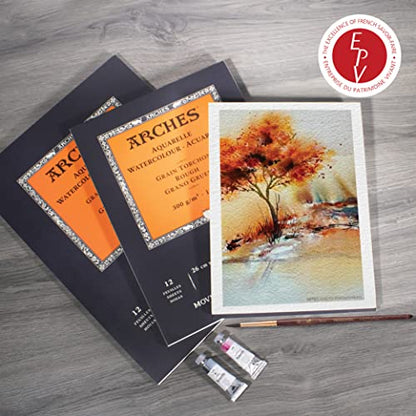 Arches Watercolor Pad 10x14 Inches 140lb/300 Rough - size: 10"x14", style: Rough