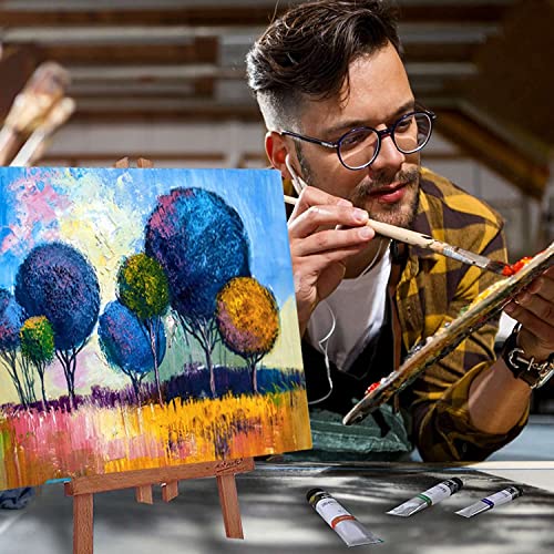 Stretched Canvases for Painting 9x12 Inch 7-Pack, 10 oz Triple Primed Acid-Free 100% Cotton Blank Canvas, Rectangular Canvas for Oil Paint Acrylics Pouring & Wet Art Media - size: 9"x12"(7-Pack), style: Studio