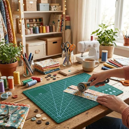 Self Healing Cutting Mat 5.9 x 3 Inch Double Sided Sewing Mat for Crafts Quilting Fabric Precision Scrapbooking Hobby DIY Small Cutting Board