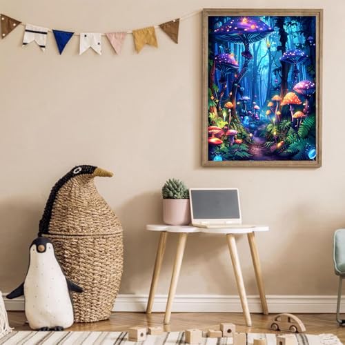 Arttoplus Enchanted Mushroom Diamond Art Kits for Adults Beginner 12x16in - color: G9316-US