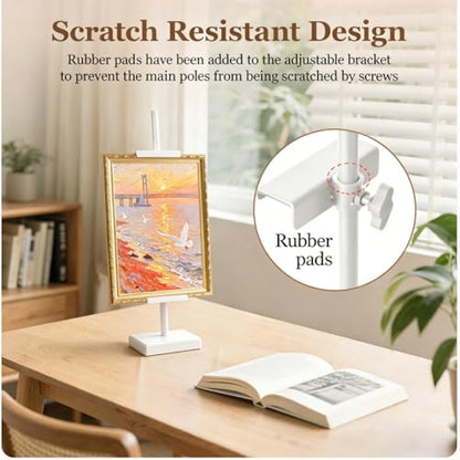 18'' Adjustable Tabletop Easel Stand, White Easel for Display - color: White, size: 18inch