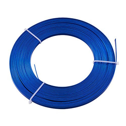 Fashewelry 32.8Ft 5mm Aluminum Flat Wire Solid Bendable Metal Craft Wire Strip for Bezel Sculpting Armature Jewelry Making Gem Metal Wrap, RoyalBlue - color: Flat-5mm-Royal Blue