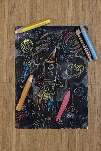 STABILO Multi-Talented Pencil woody 3 in 1 ARTY - Pack of 10 - Assorted Colors with Sharpener