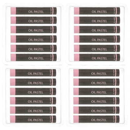PATIKIL Pink Oil Pastels, 24Pcs Soft Oil Crayons Creamy Pastels Stick Art Supplies for Art Painting Drawing Blending Graffiti for Drawing Beginners Artists - color: Pink