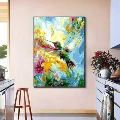 OJTOYART Hummingbird Paint by Numbers Kit for Adults,Paint Canvas 16x20In - color: MT23225