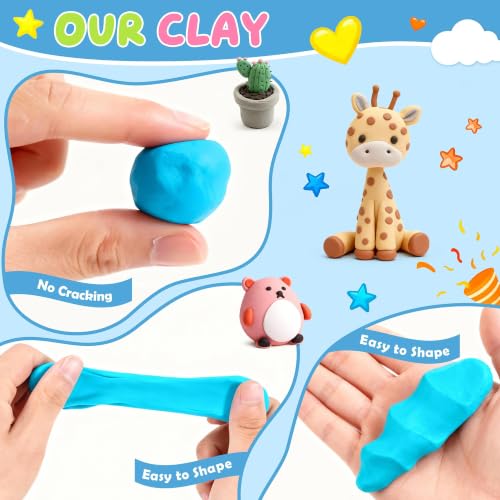 Artpar Polymer Clay Kit,72 Colors Modeling Oven Bake Clay Sculpting Set | Diy Crafts Sculpting Tools Accessory Set, Non-Sticky, Non-Fading, Easy Modeling, Especially Suitable For Kids Adults - color: 72
