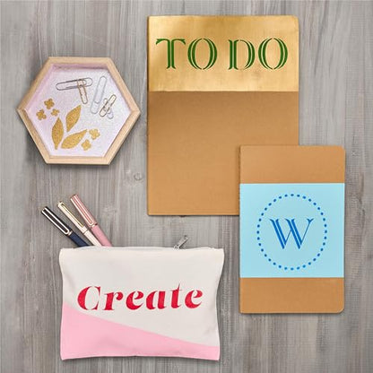 Martha Stewart, Modern Fonts Stencils and Tools Kit, 15 pc - style: Modern Fonts
