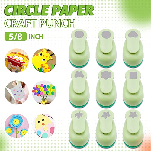 Craft Hole Punch 9 Pcs 5/8 Inch Paper Punches for Crafting Hole Punch Shape - style: 9 Different pattern 5/8 Inch Set 3