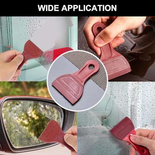4 PCS Silicone Small Squeegee Screen Printing Squeegee Mini Squeegee Soft Rubber Squeegee for Screen Printing, Chalk Paste or Ink, Self-Adhesive Vinyl