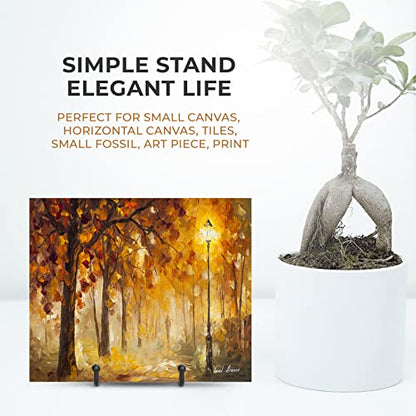 TR-LIFE 4 Pack 3 Inch Small Display Stands - Plate Holder Stand for Picture Frame, Book, Photo Easel (Black) - size: 3 Inch