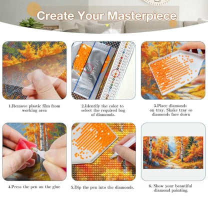 HeeBenor 5D Landscape Large Diamond Painting Kits for Adults, 27.5" X15.7" - color: Landscape 045