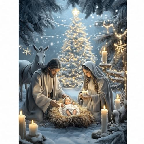 Arttoplus Jesus Nativity Diamond Art Kits for Adults Beginner 12x16 inch - color: G8959