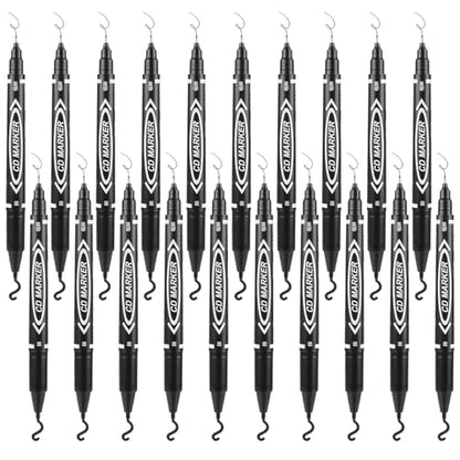 Sibba 20 PCS Dual-Tip Black Drawing Pens 0.5/1mm Bold & Fine Paint Markers, Fineliner Permanent Marker Bible Journaling Writing Pens for Artist Sketch Sketching Writing Dooding Marking Signature