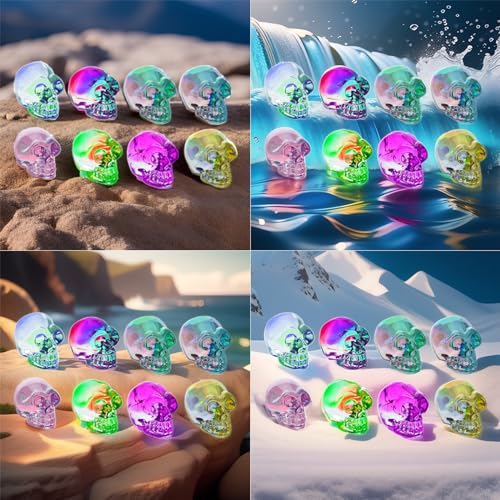 8Pcs Skull Resin Molds Silicone Epoxy Crafts Resin Keychain Molds