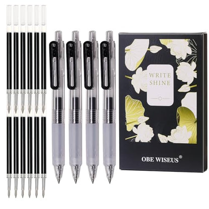 Ultra Fine Point Pens with Refills,0.38 Micro Fine Tip,16 Counts | Smooth Skip-Free Point,Refillable Black Ink,Perfect for Daily Writing,Office Paperwork,Note-Taking for Students & Teachers - style: 16 Counts