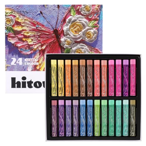 rubens 24 Macaron Colors Soft Oil Pastels,Creamy & Easy Blending - color: 24 Macaron Colors