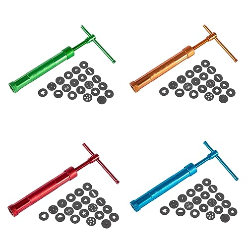 Stainless Steel Clay Extruder Sugar Paste Extruder Cake Fondant Decorating Tool Set Ceramics & Pottery Clay Extruders Mixers & Presses (Red) - color: Red
