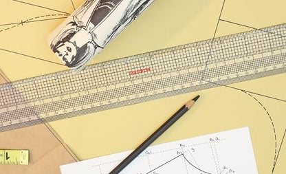 Liquidraw Pattern Maker & Grading Ruler Set | Imperial & Metric Sewing Tools for Pattern Cutting, Marking & Drafting | Clear Acrylic Quilting & Dressmaking Rulers for Fashion Design & Tailoring - style: Pattern Maker & Grading Ruler Set