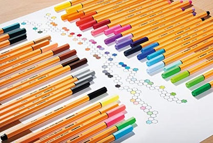 STABILO Point 88 FINELINER Pigment Liner 88/13 (Single Pen) - ICE Green, 0.4 mm - color: Green, size: 1 Count