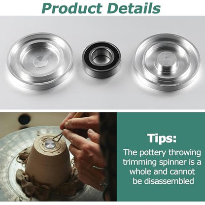 Bonsicoky 3 Pack Pottery Throwing Trimming Spinner Set | 30mm, 38mm, and 45mm, Ceramic Tools, Professional Potters and Hobbyists - size: 30mm/38mm/45mm
