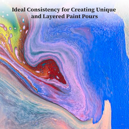 DecoArt Fluid Art Ready-to-Pour Paint Set – Galactic Colors, Set of 6 (4 fl oz Bottles) – Acrylic Pouring Paints for Canvas, Wood & DIY Art Projects - color: Multi – Galactic