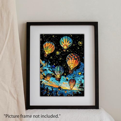 Iskueal Glow in The Dark Scratch Art Paper，Engraved Landscape Scratch Painting Rainbow Board (12 Sheets A4) Adults, Fun Sketch Card Creative Craft Toy (Animals/Landscapes) - color: (Animals/Landscapes)