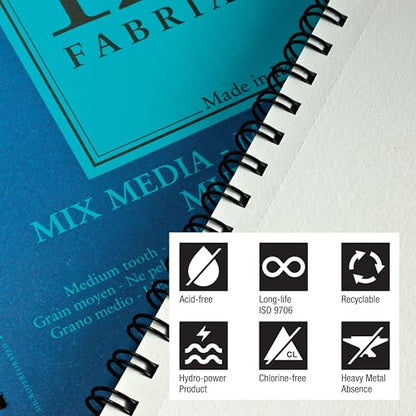 Fabriano 1264 Mixed Media Pad, 9" x 12", 120 lb.