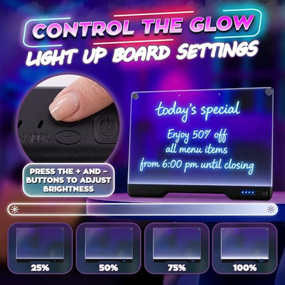 16" LED Drawing Board Rechargeable; 10 Tracing Sheets; Black | 7 Colors, Adjustable Brightness; Acrylic Light Board for Tracing with Stand, Classroom Art Kit; Birthday Gift Idea - color: Black