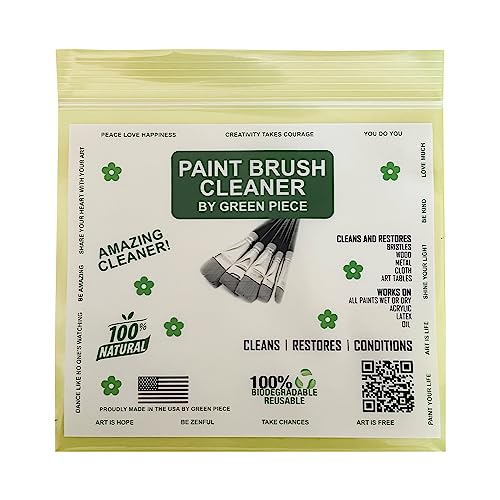 Green Piece® Paint Brush Cleaner (Pack of 3 – 4 Oz Each, Travel Size) Made in USA - style: 4 Fl Oz (Pack of 3)