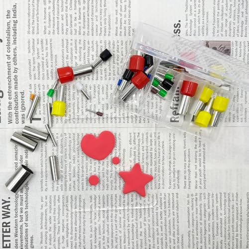 52PCS Stainless Steel Clay Cutter Round Circle Shape Cutter Ceramics Dotting Baking Ring Mold Cutter for Polymer Clay Pottery Handmade DIY Craft (52)