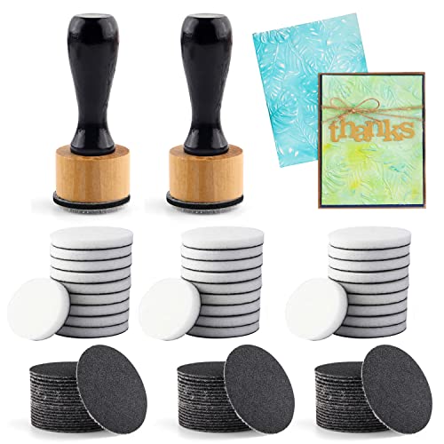 96Pcs/Set Ink Paints Blending Tool Mini Sanding Disks Round Foam Refills for Scrapbooking to Work on cardstock, Control of Ink Placement, Ink Blending Tool with Spare Pads for Rubber Stamping - size: 96Pcs/Set