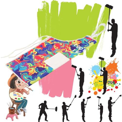 MBMSO Painting Artist Apron with Pockets Artist Painter Gifts Art Lover Gift for Art Teacher Student Painter Apron Waterproof - color: Love Art Apron-5