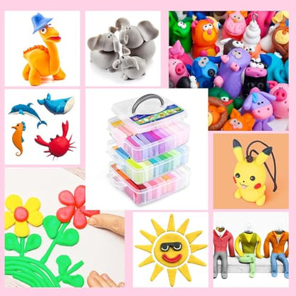 Aestd-ST Polymer Clay Kit 72 Colors, Oven Bake Modeling Clay for Kids - color: 72 Colors