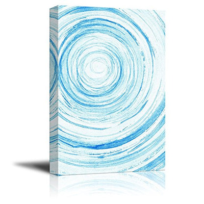 wall26 Canvas Wall Art - Abstract Blue Circles - Giclee Print Gallery Wrap Modern Home Art Ready to Hang - 12x18 inches - color: Artwork - 16, size: 18"L x 12"W