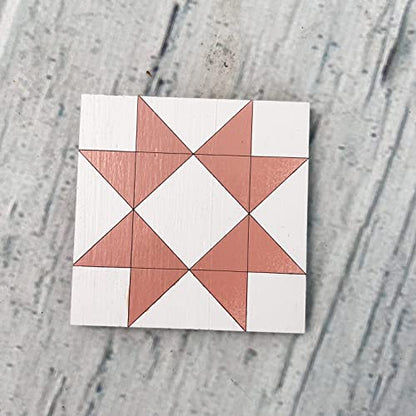 9" Barn Quilt Kit Set 4 | HST, Friendship Star, Dutch Sq, Flying Geese | Unfinished wood block signs to paint for DIY parties, farmhouse wall art collages, quilting crafts, handmade gifts. - size: 9 inches (set of 4), style: HST, Friendship Star, Dutch Sq