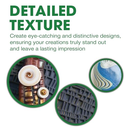 AVES Co Rubber Texture Clay Stamps Strata Texture - Versatile for All Types - style: Strata